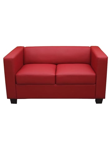 MCW 2er Sofa Lille, Kunstleder, Kunstleder, rot