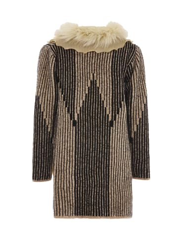 faina Damen Strickjacke in Beige Schwarz