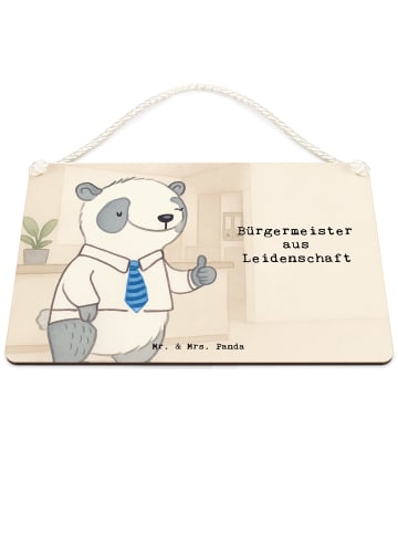 Mr. & Mrs. Panda holzbild Bürgermeister Leidenschaft Design mit ... in Weiß