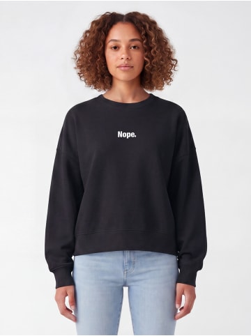 wat? Apparel Sweatshirt Nope in Schwarz