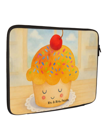 Mr. & Mrs. Panda Laptop Tasche Cupcake Design ohne Spruch in Weiß