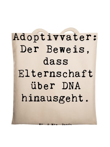 Mr. & Mrs. Panda Tragetasche Adoptivvater Liebe mit Spruch in Creme