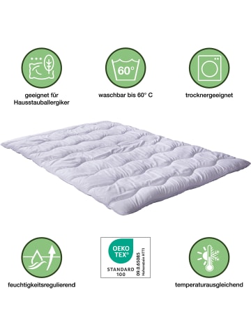 REDBEST Textilfaser Leichtsteppbett Atlanta in weiß