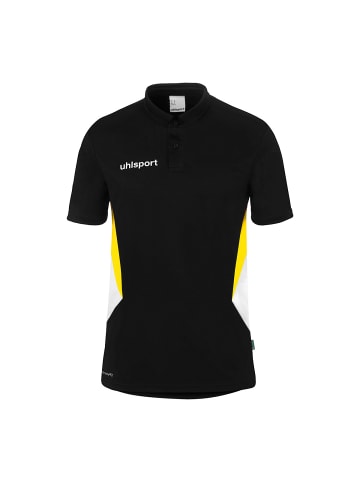 uhlsport  POLO SHIRT Equipe 29 in schwarz/weiß/limonengelb