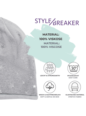 styleBREAKER Beanie Mütze in Hellgrau