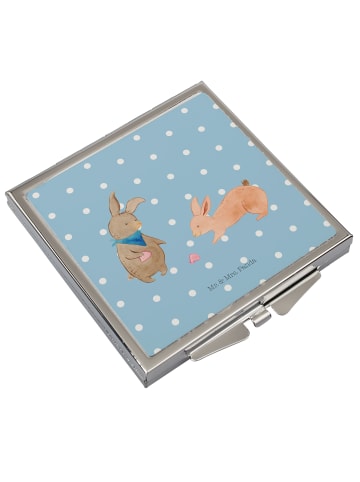 Mr. & Mrs. Panda Handspiegel Hasen Muschel ohne Spruch in Blau Pastell