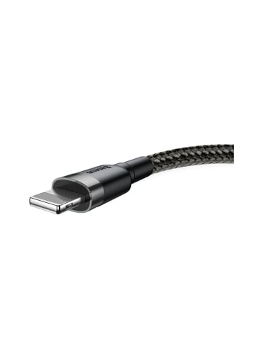 Wisam® Baseus QC3.0 2.4A Schnell-Ladekabel Lightning Kabel 2,4A 1m schwarz