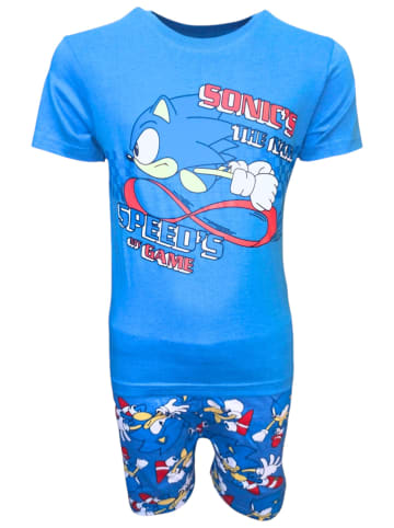 Sonic Schlafanzug kurz Sonic The Hedgehog in Blau