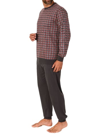 NORMANN Schlafanzug Pyjama Bündchen Karo - 71670 in rot