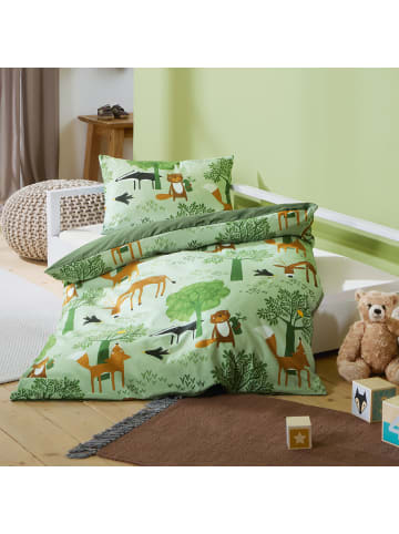 Erwin Müller Renforcé Kinder-Wendebettwäsche in grün