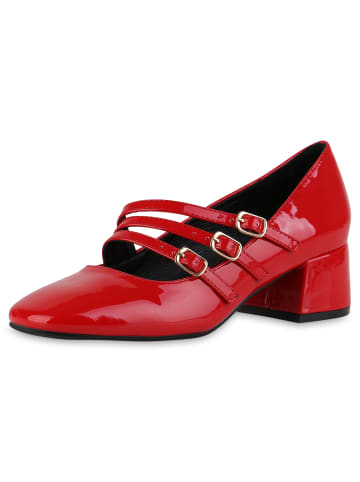 VAN HILL Mary Janes Isabella in Rot Lack
