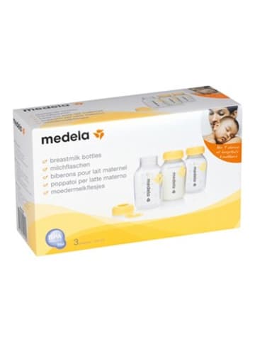 Medela 3er-Pack Babyflaschen für Muttermilch, 150 ml in Transparent