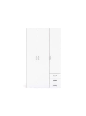 ebuy24 Kleiderschrank Spell Weiß 116 x 50 cm