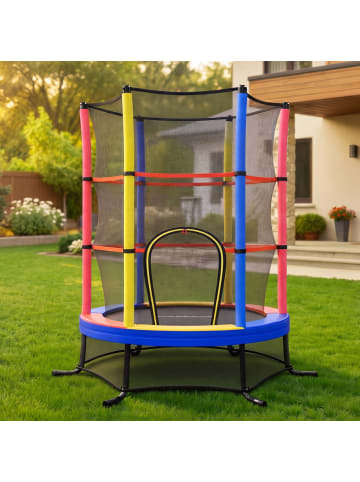 SONGMICS Kindertrampolin Saul in Bunt -(H)189 x (D)174 cm