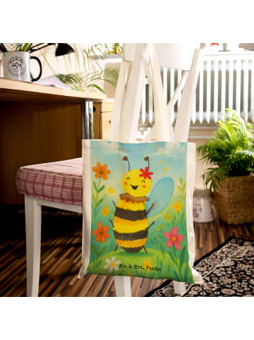 Mr. & Mrs. Panda Tasche Biene Happy Design ohne Spruch in Weiß