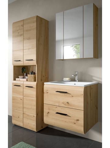 Inn.Furn Badmöbel-Set 3-teilig in Artisan Eiche, Kombination mit Waschtisch, 135 x 185 cm
