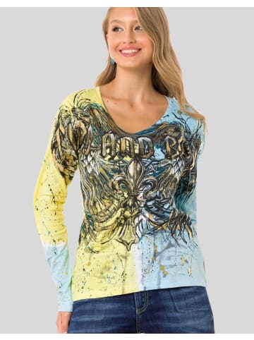 Cipo & Baxx Sweatshirts SWEATSHIRT in YELLOWBLUE