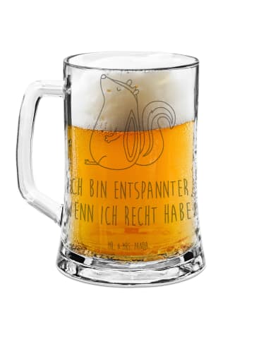 Mr. & Mrs. Panda Krug Stinktier Sitzen mit Spruch in Transparent