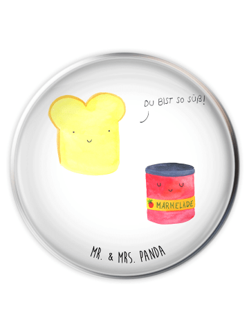 Mr. & Mrs. Panda Abflussstopfen Toast Marmelade ohne Spruch in Weiß