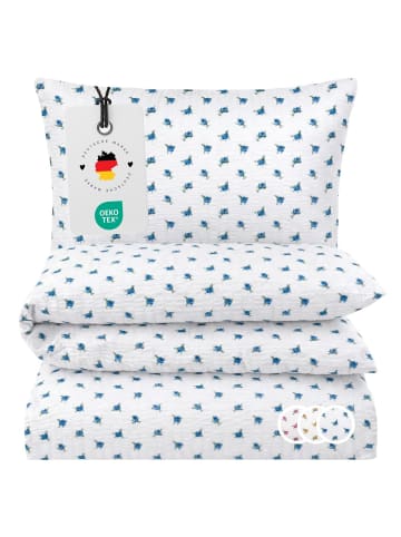 Carpe Sonno Seersucker Bettwäsche in Blau