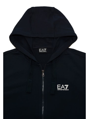 EA7 EA7 Jacke FELPA Kapuzensweatjacke in dunkelblau