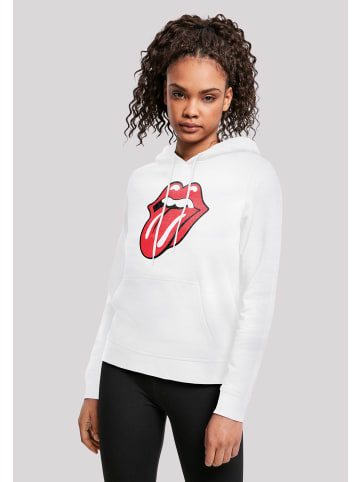 F4NT4STIC Basic Hoodie The Rolling Stones Zunge in weiß