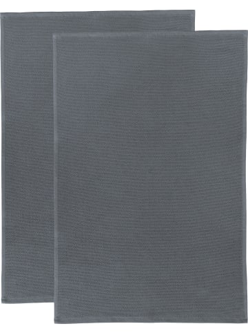 Erwin Müller Baumwolle Frottier-Geschirrtuch 2er-Pack in grau