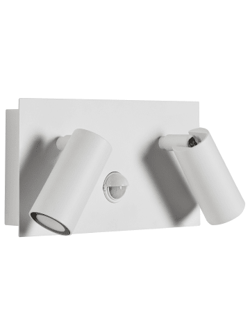Beliani Wandleuchte für den Außenbereich CASSLEY in Weiß - (W) 23 x (H) 12 x (L) 9 cm