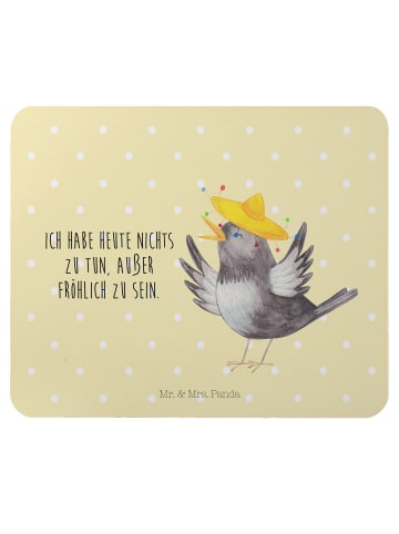 Mr. & Mrs. Panda Mousepad Rabe Sombrero mit Spruch in Gelb Pastell