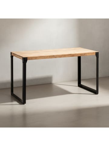 KADIMA DESIGN Esszimmertisch 120x60x76 cm Massivholz Metall Esstisch