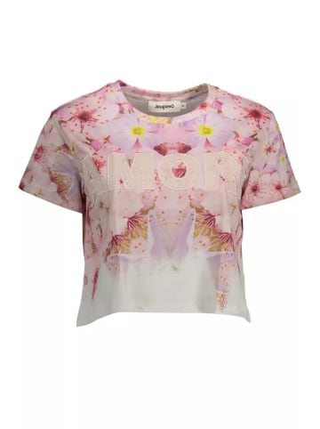 Desigual Schwarz Pink Baumwolle Tops & T-Shirt