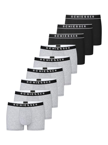 Schiesser Retro Short / Pant 95/5 Organic Cotton in Grau / schwarz