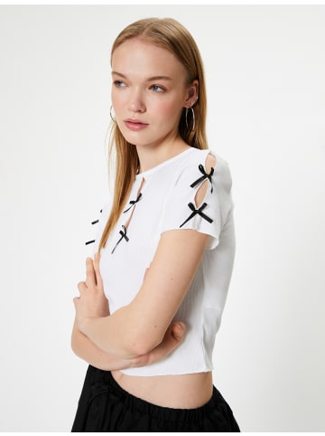 KOTON T-shirt in Ekru