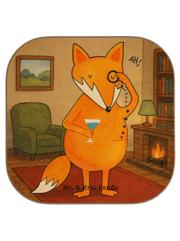 Mr. & Mrs. Panda Untersetzer für Gläser Fuchs Lord Design ohne S... in Weiß