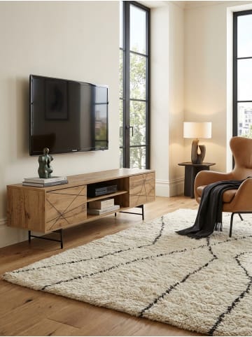KADIMA DESIGN Lowboard Holz Eiche-Dekor 160x45x40 cm TV-Kommode mit zwei Türen,