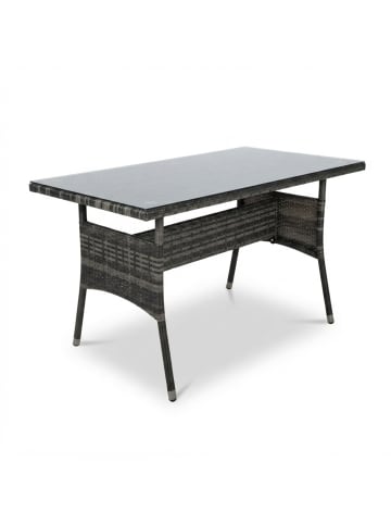 relaxdays Gartentisch in Grau - (B)100 x (H)70 x (T)60 cm