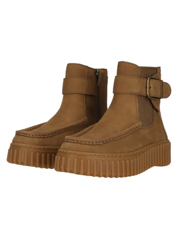 Clarks Ankle Boots Torhill Buckle in 3107A Walnut Nubuck