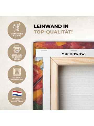 MuchoWow Leinwand bilder Bunter Wald (BxH)