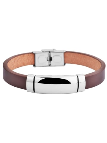 Adeliás Unisex Armband aus Leder 21 cm in braun