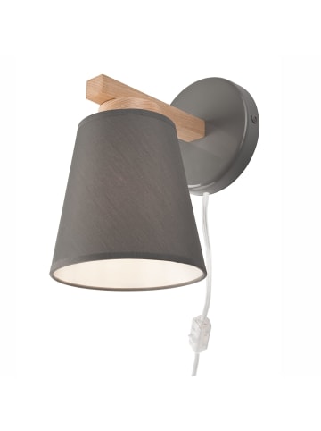 Licht-Erlebnisse Wandlampe in Holz Grau