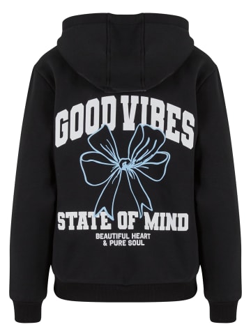 Mister Tee Mister Tee Good Vibes Bow Ladies Fluffy Hoody in black