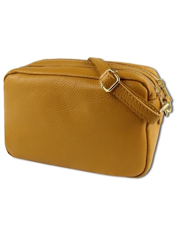 Toscanto Leder Umhängetasche Toscanto Tasche gelb ca. 22cm