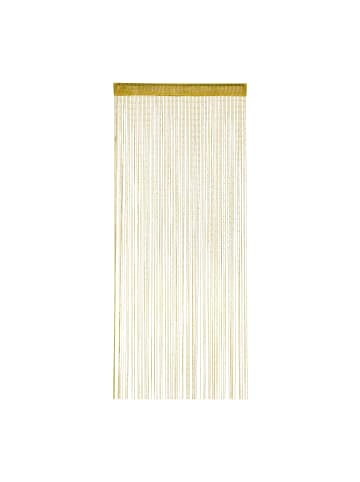 relaxdays 2 x Fadenvorhang "Glitzer" in Gold - 90 x 245 cm