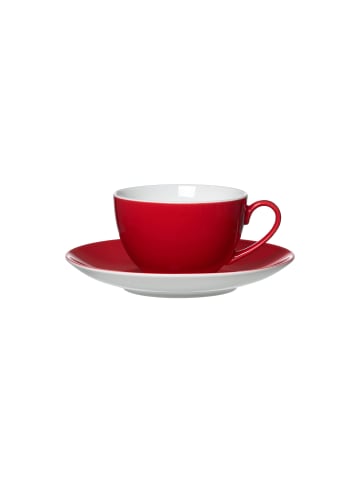 Ritzenhoff & Breker 6er Set Kaffeetassen mit Untertassen Doppio 200 ml in Rot