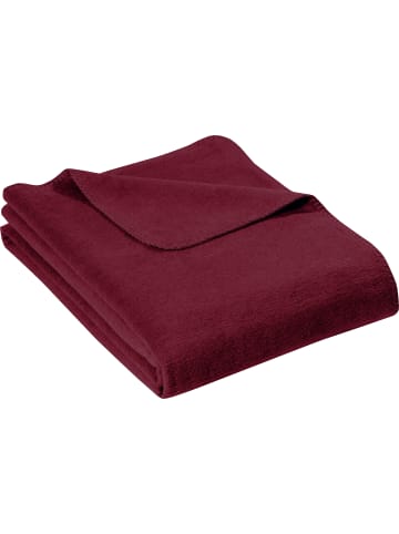 Erwin Müller Baumwolle Wohndecke in bordeaux