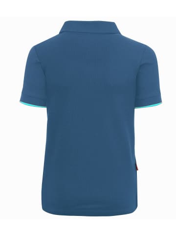 Trollkids Poloshirt "Bergen XT" in Mitternachtsblau / Minze dunkel