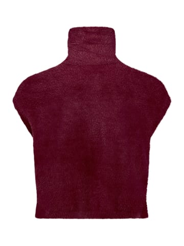 BETTY & CO Strickweste mit Reißverschluss in Fall Burgundy