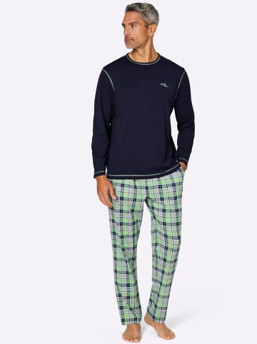 WITT WEIDEN Schlafanzüge in marine-apfel-bedruckt + marine-kirsche-bedruckt