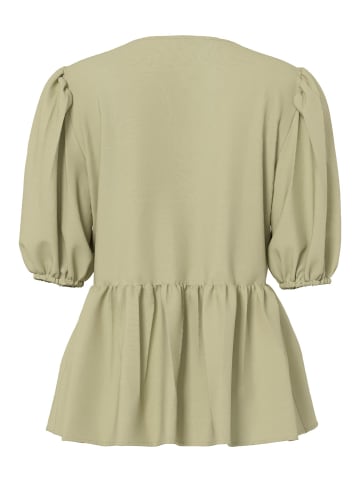 Pieces Oberteil mit Puffärmeln in Sage Green