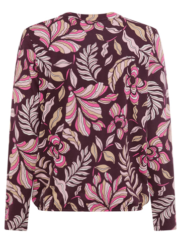 Olsen Langarmshirt Clara in aubergine pink - 0001